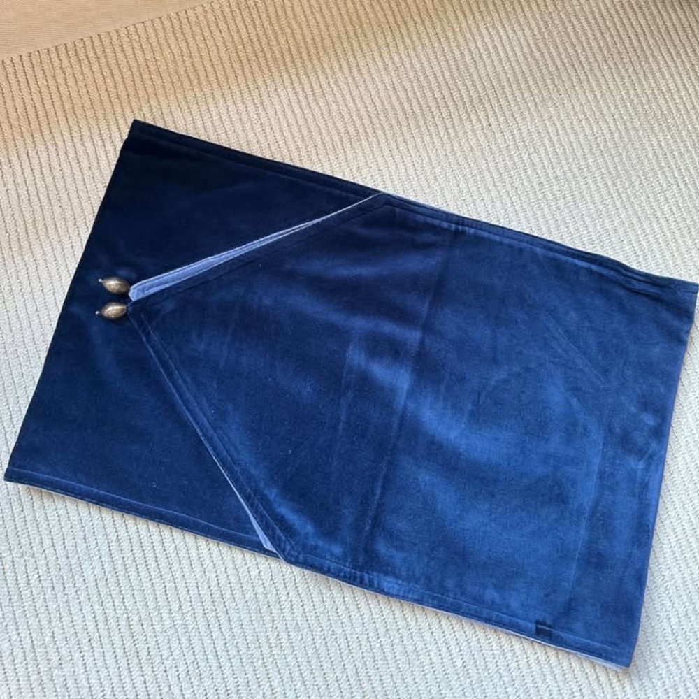 Create & Barrel Velvet Two-Tone Table Runner